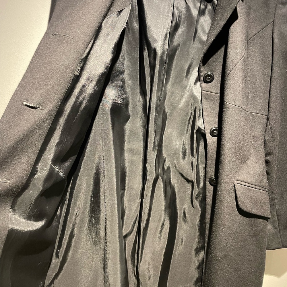 Vintage Black Wool Jacket / Coat from Ports International - Picture 8 of 11